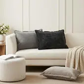 vidaXL Kussensloop 6 st HOUTEN Donkergrijs 50 x 75 cm Chenille Stof