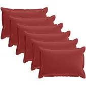 vidaXL Kussensloop 6 st HOUTEN Wijnrood 50 x 75 cm Polyester