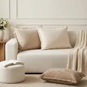 vidaXL Kussensloop 6 st HOUTEN Bruin 50 x 80 cm Chenille Stof