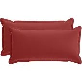 vidaXL Kussensloop 2 st HOUTEN Wijnrood 40 x 70 cm Polyester
