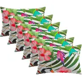 vidaXL Kussensloop 6 st HEERLEN Zwart 50 x 75 cm Polyester