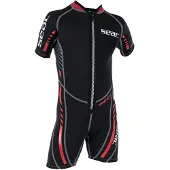 Seac Neoprenanzug - Trendy Shorty Kid - 2,5 mm - Schwarz/Rot - - 13 Jahre (158) - Neoprenanzüge