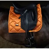 Equestrian Stockholm Zadeldek Satin Chestnut Dressuur Donkeroranje