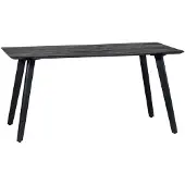 Giga Meubel Eettafel Oslo Mangohout Zwart 160cm