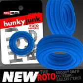 Hünkyjunk - Roto - Geribbelde Cockring - Blauw