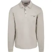 Casamoda Long Sleeve Polo Structure Grijs