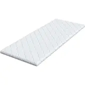 vidaXL Kokos Topper Wit 80 x 200 cm Jacquard stof