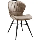 Pronto Wonen Eetkamerstoel Castione - Taupe - Stof - 4 Poten -