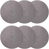 vidaXL Jute Placemat 6 st Grijs 100% Tossa Jute