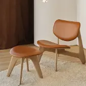 Tom Dixon Slab Poef Black Choko Leather