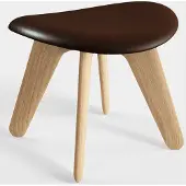 Tom Dixon Slab Poef Natural Choko Leather