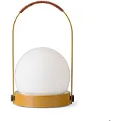 Audo Copenhagen Carrie Leather Handle Draagbare Lamp Golden Brown