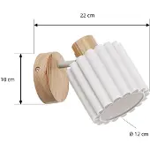LINDBY Wandlampe , Shiloh, dimbare, Hout, Woonkamer, Stof, Modern