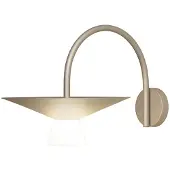 Estiluz Belt Wandlamp Champagne | Metal shade Ø350mm + Glass shade | Push