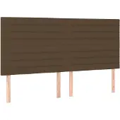 vidaXL Hoofdbord donkerbruin 180x5x118/128 cm stof
