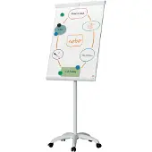 Nobo Premium Plus Mobiele Stalen Flipover - Magnetisch Whiteboard - 70 x 100cm - Wit