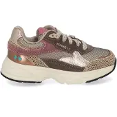 BunniesJR leren sneakers - taupe/roze Bruin Meisjes Leer - maat 32