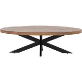 Giga Meubel Salontafel Mansour Ovaal Bruin 130cm