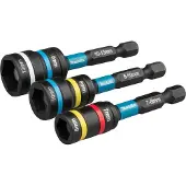 Makita Combidoppenset Impact Black | 3-delig | Magnetisch 1/4" Zeskant - E-29826