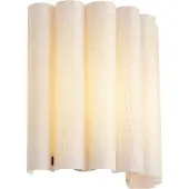 QAZQA Japandi wandlamp beige met linnen 26cm - Scallop