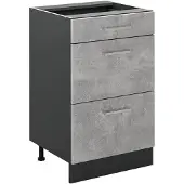 Vicco Keukenonderkast R-Line Beton/Antraciet 50 cm zonder werkblad, Model 69794