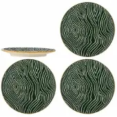 Bloomingville Woodsby borden set van 4 stuks