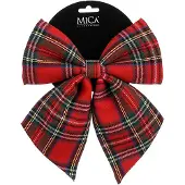 Mica Decorations Kerststrik | | 20 x 23 cm (Rood, Geruit)