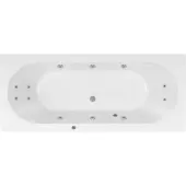 Lambini Designs Round bubbelbad 170x75cm elektronisch 6+4+2 hydrojets zwart