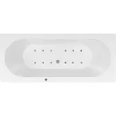 Lambini Designs Round bubbelbad 180x80cm elektronisch 12 aerojets chroom