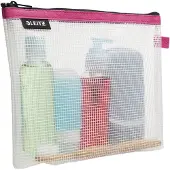 Leitz 4014-00-23 Reisaccessoire, make-up tas "WOW Traveller", transparant/roze
