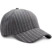 Manfield Grijs met witte gestreepte pet | Maat adult