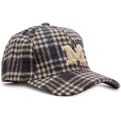 Manfield Donkerblauwe geruite M pet | Maat adult