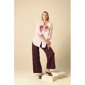 Sissy-Boy Lichtroze poplin blouse met embroidery | Maat: M