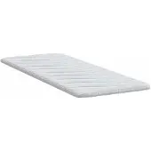 vidaXL Matras Topper 80 x 200 cm dik Knit Stof Wit