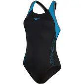 Speedo Dames/Dames Abstract One Piece Badpak (ZWART/BLAUW)