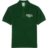 Lacoste Herenpolo van Roland-Garros met borduursel, van badstof (Groen)