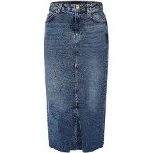 Pieces Denim kokerrok voor dames (Blauwe Denim)
