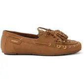 Lazamani Mocassins Dames Cognac Suède | Maat 40