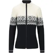 Dale of Norway - Jassen - Moritz W Jacket Black Offwhite Dark charcoal voor Dames van Wol - Maat S - Zwart