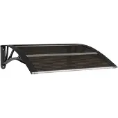 vidaXL Deurluifel Zwart 80x75 cm Polycarbonaat