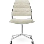 Vipp 454 Draaistoel Met Wieltjes - Bureaustoelen Textiel Wavy - 45402C01
