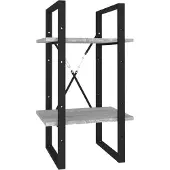 vidaXL Boekenkast 2-laags 40x30x70 cm bewerkt hout grijs sonoma eiken