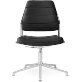 Vipp 454+ Draaistoel Zwart - Bureaustoelen Leer Black Leather - 454+04G01