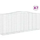 vidaXL Schanskorven 7 st gewelfd 400x50x160/180 cm ijzer