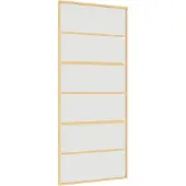 vidaXL Schuifdeur 90x205 cm mat ESG-glas en aluminium goudkleurig