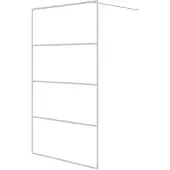 vidaXL Inloopdouchewand 115x195 cm transparant ESG-glas wit