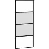 vidaXL Schuifdeur 90x205 cm gehard glas en aluminium zwart