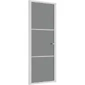 vidaXL Binnendeur 76x201,5 cm ESG-glas en aluminium wit