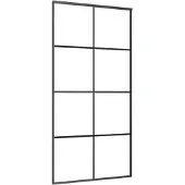 vidaXL Schuifdeur 102,5x205 cm ESG-glas en aluminium zwart