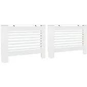 vidaXL Radiatorombouwen 2 st 112x19x81,5 cm MDF wit